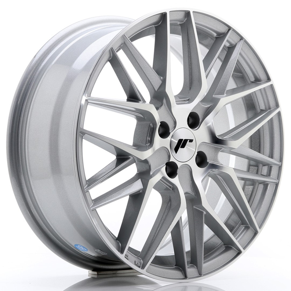 JR Wheels JR28 17x7 ET40 4x100 Silver Machined Face