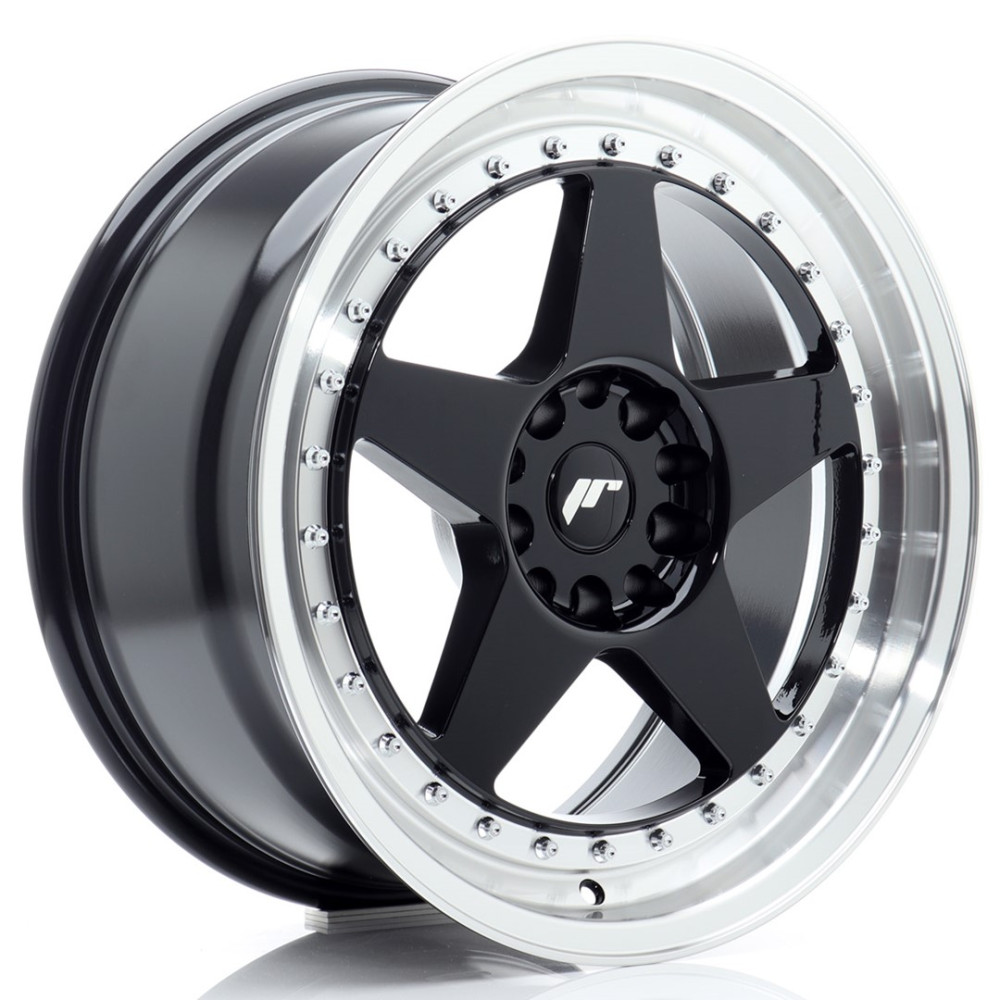 JR Wheels JR6 18x8,5 ET22 5x114,3/120 Gloss Black w/ Machined Lip