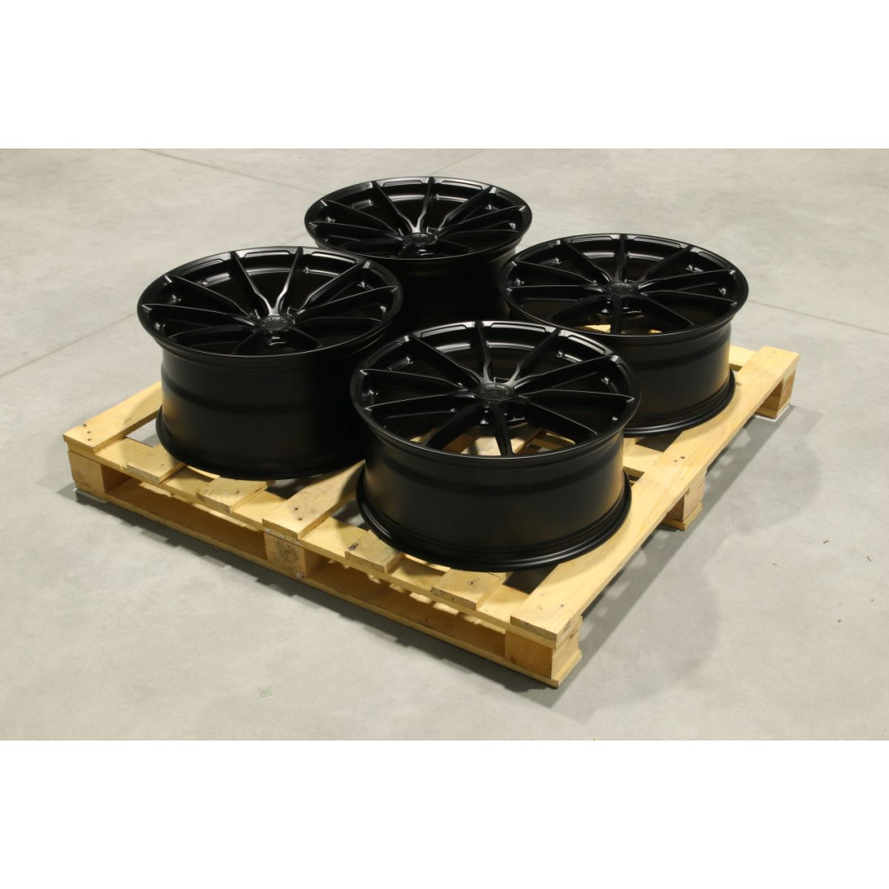 Set of JR37 20x8,5 ET35 + 20x10 ET45 5x114,3 Matt Black
