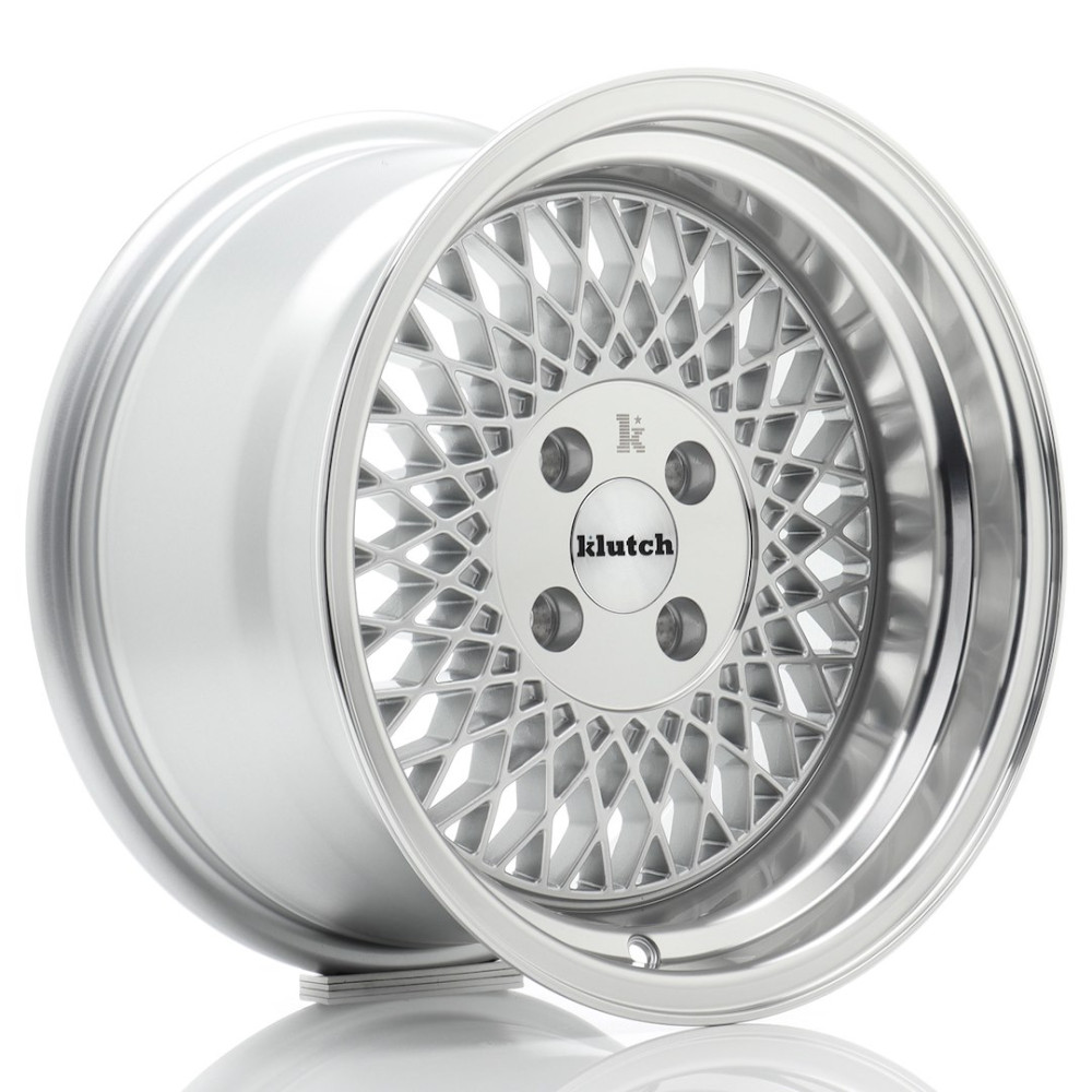 Klutch SL1 15x8,5 ET17 4x100 Silver w/ Machined Lip