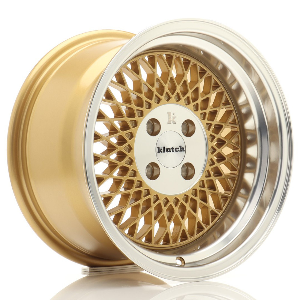 Klutch SL1 15x8,5 ET17 4x100 Gold w/ Machined Lip