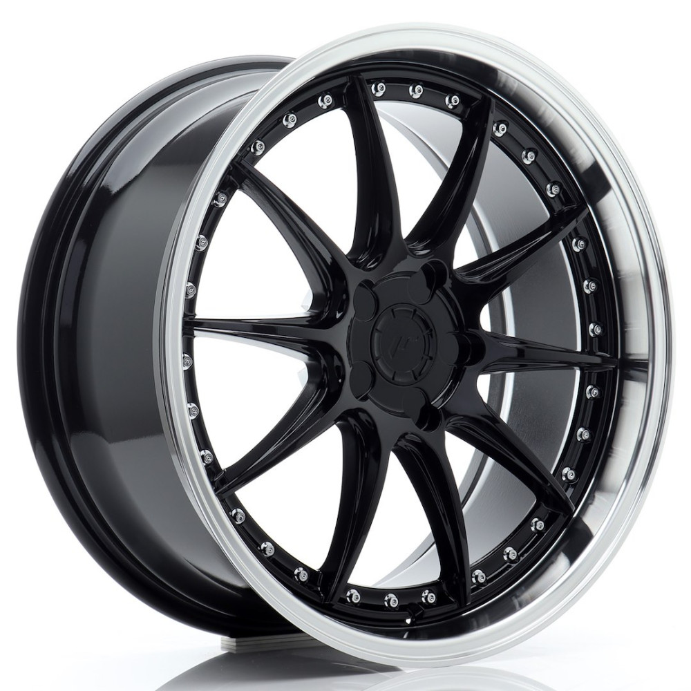 JR Wheels JR41 19x8,5 ET15-35 5H BLANK Gloss Black w/ Machined Lip