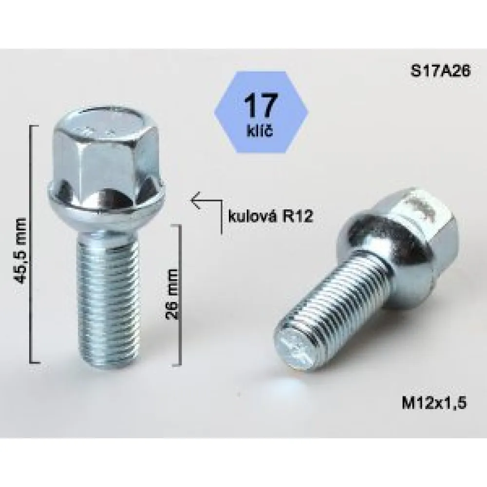 Varžtas BIMECC 12X1.5 26 sferiniai S17A26(300)