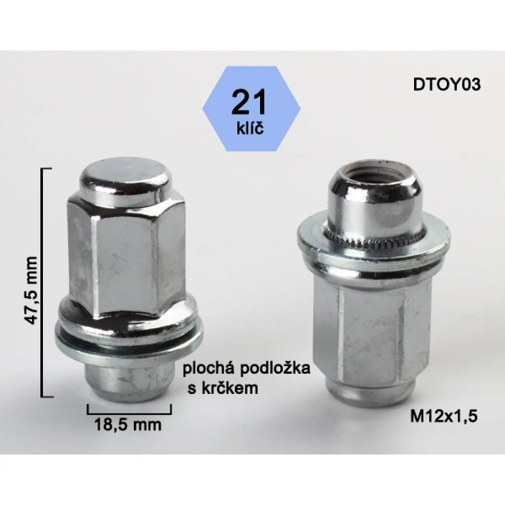 Veržlė BIMECC 12x1,5 47,5 CH21 kon crom DTOY03 (150)