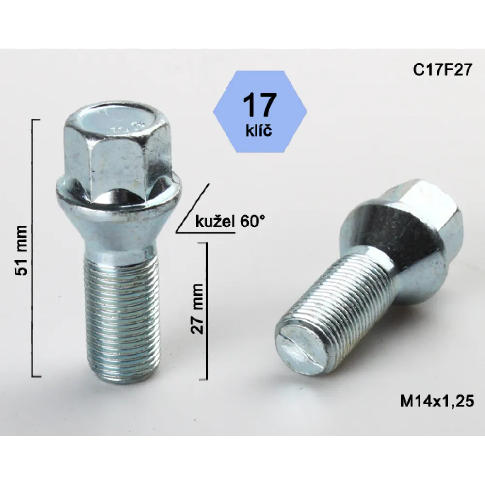 Varžtas BIMECC 14X1,25 27 C17F27 (250)