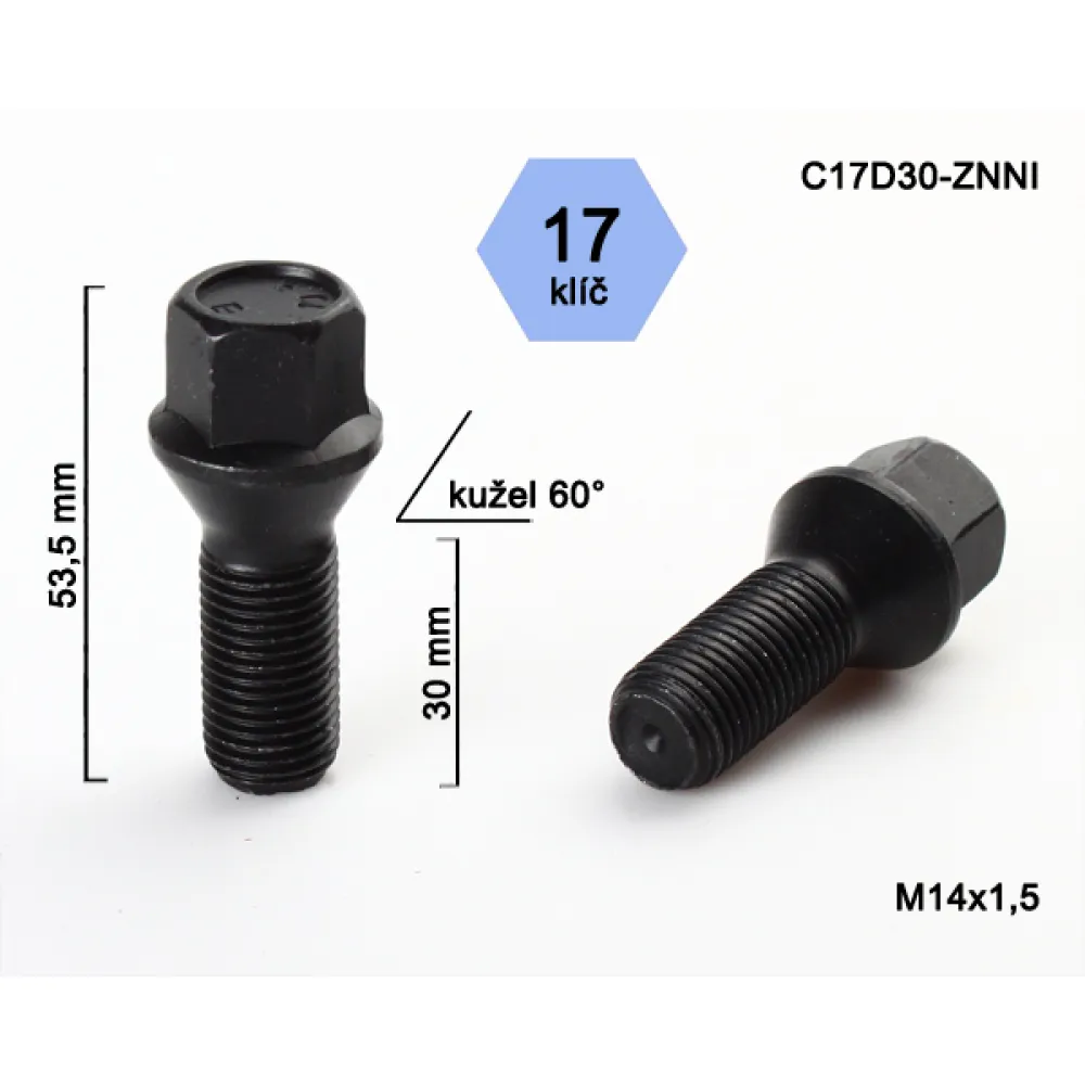 Varžtas BIMECC 14X1,5 30 C17D30-ZNNI(200)