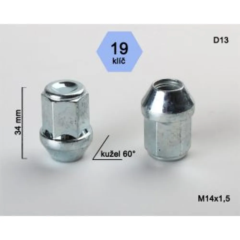 Veržlė BIMECC 14x1,5 33 H19 kon D13 (300)