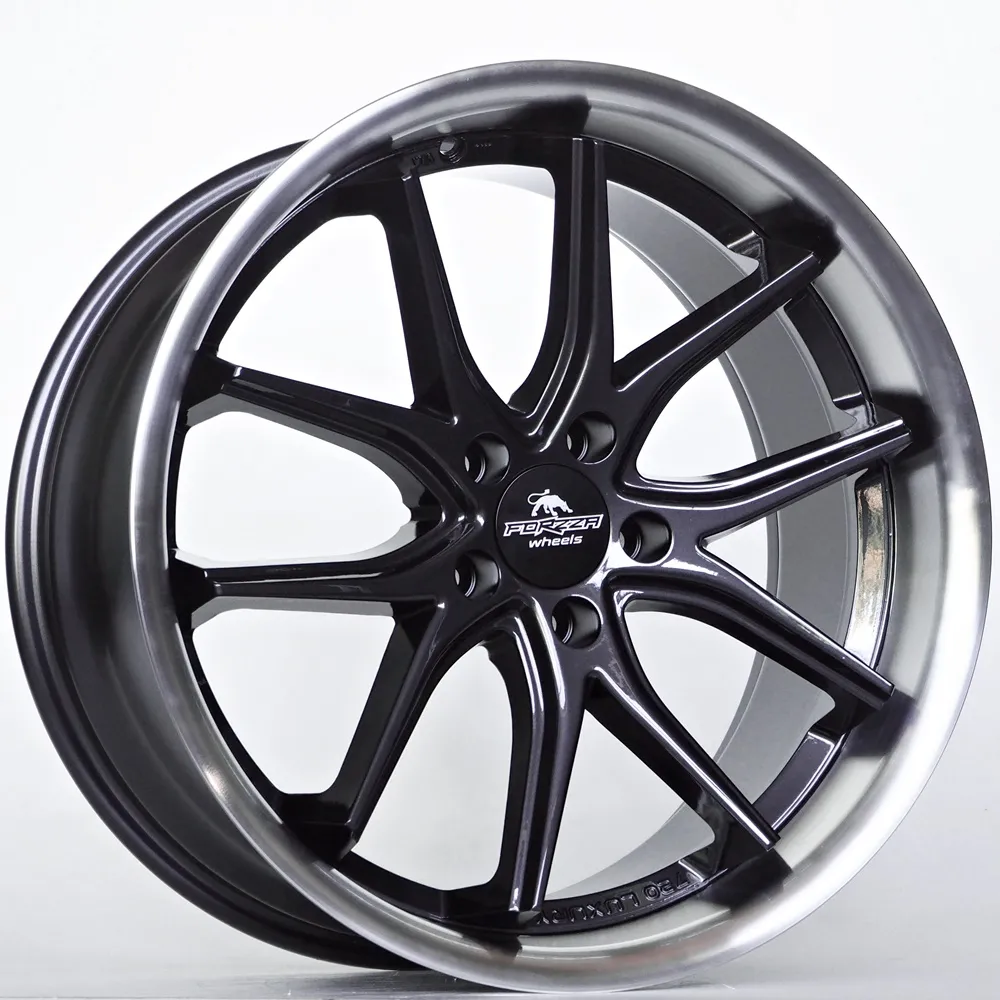 Ratlankis Forzza Storm 9,5X19 5X120 ET38 72,56 Black Magic Lip Polished