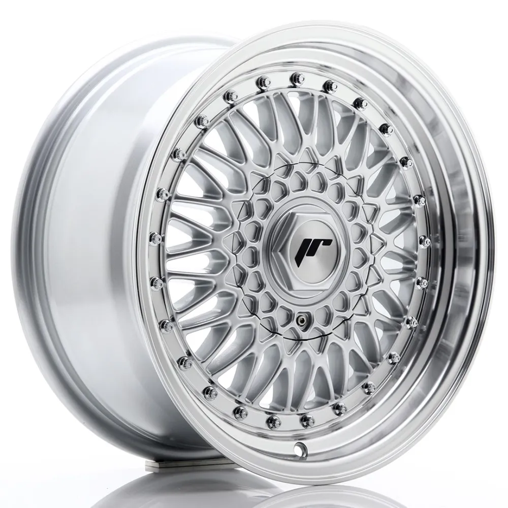JR Wheels JR9 16x7,5 ET25 4x100/108 Silver w/ Machined Lip+Silver Rivets