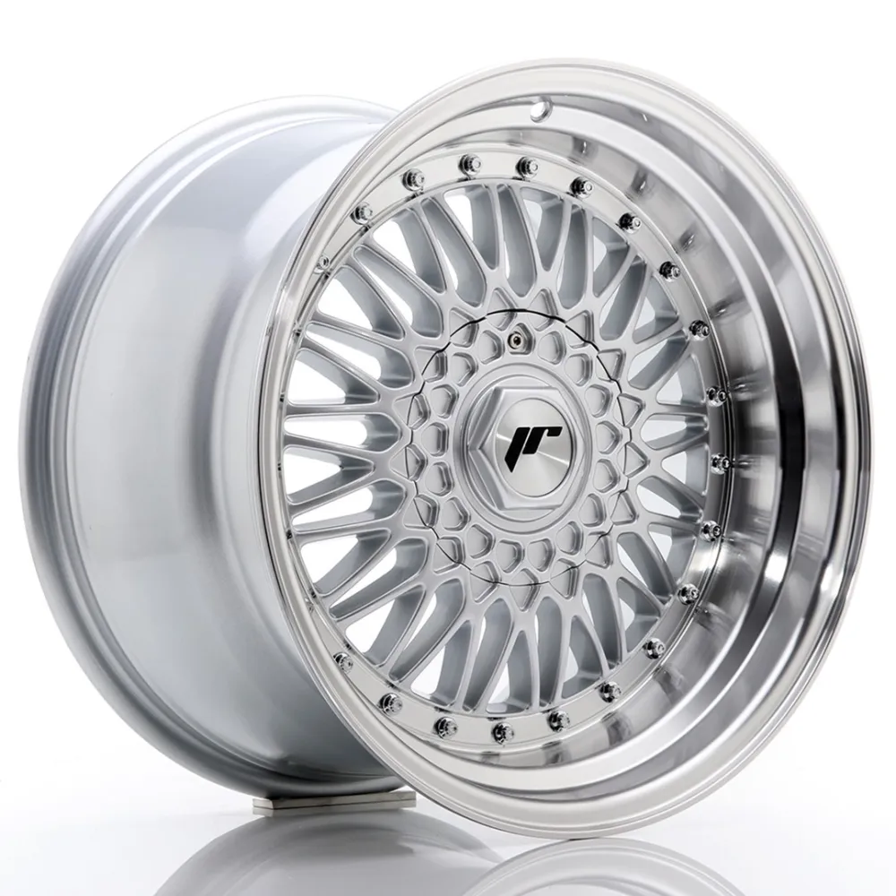 JR Wheels JR9 17x10 ET20 5x112/120 Silver w/ Machined Lip+Silver Rivets