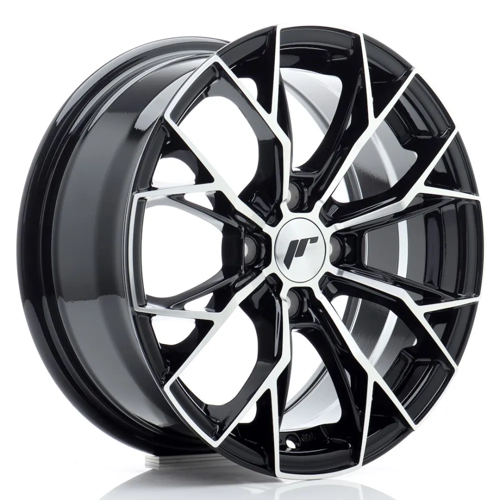JR Wheels JR49 15x6,5 ET35 4x100 Gloss Black Machined Face