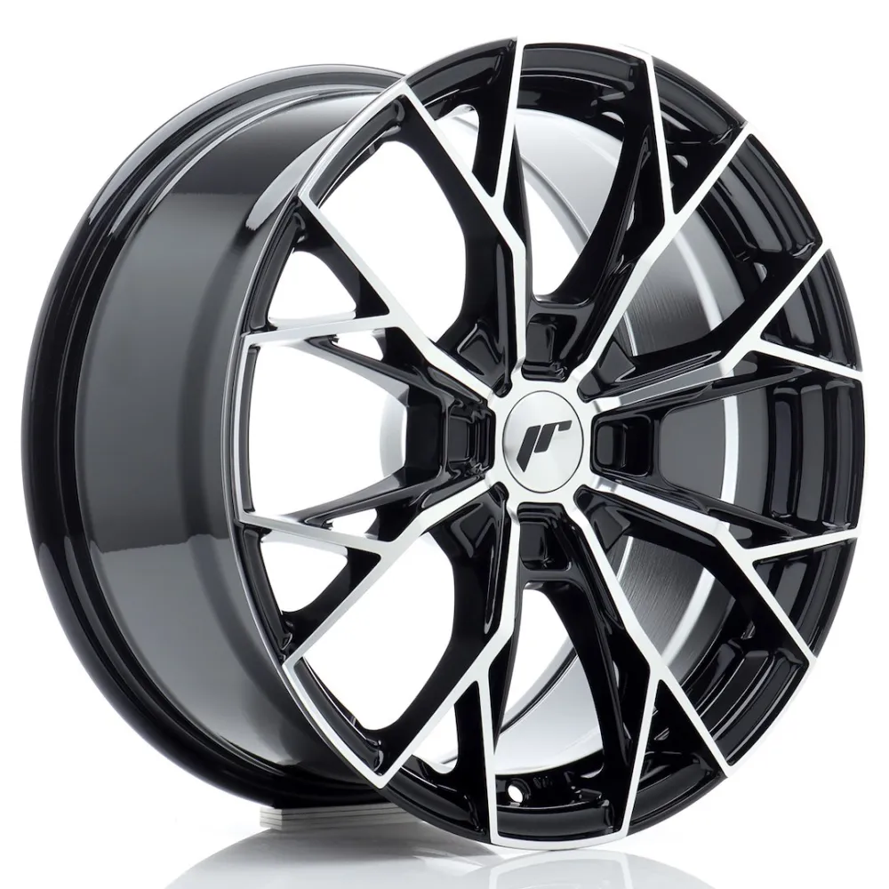 JR Wheels JR49 17x8 ET20-40 4H BLANK Gloss Black Machined Face