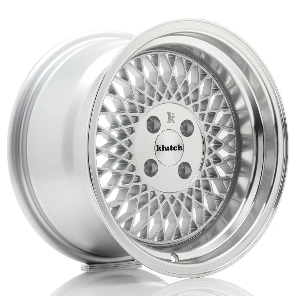 Klutch SL1 15x8,5 ET17 4x100 Silver w/ Machined Lip