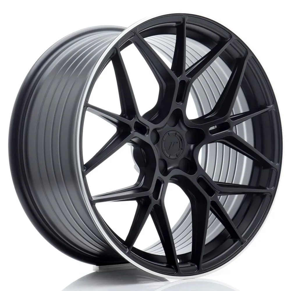 JR Wheels JR51 20x10 ET20-45 5H BLANK Satin Black w/ Machined Lip