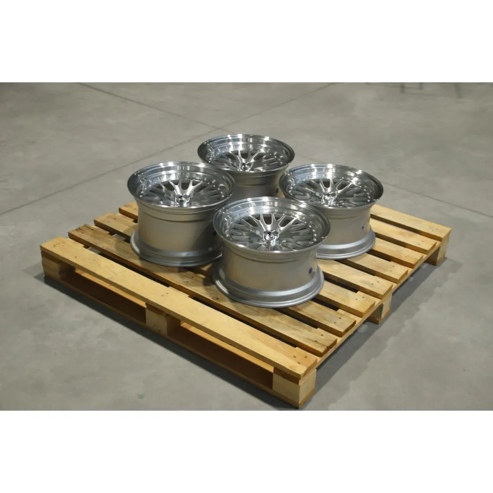 Set of JR10 15x8 ET20 + 15x9 ET0 4x108 Silver Machined Face