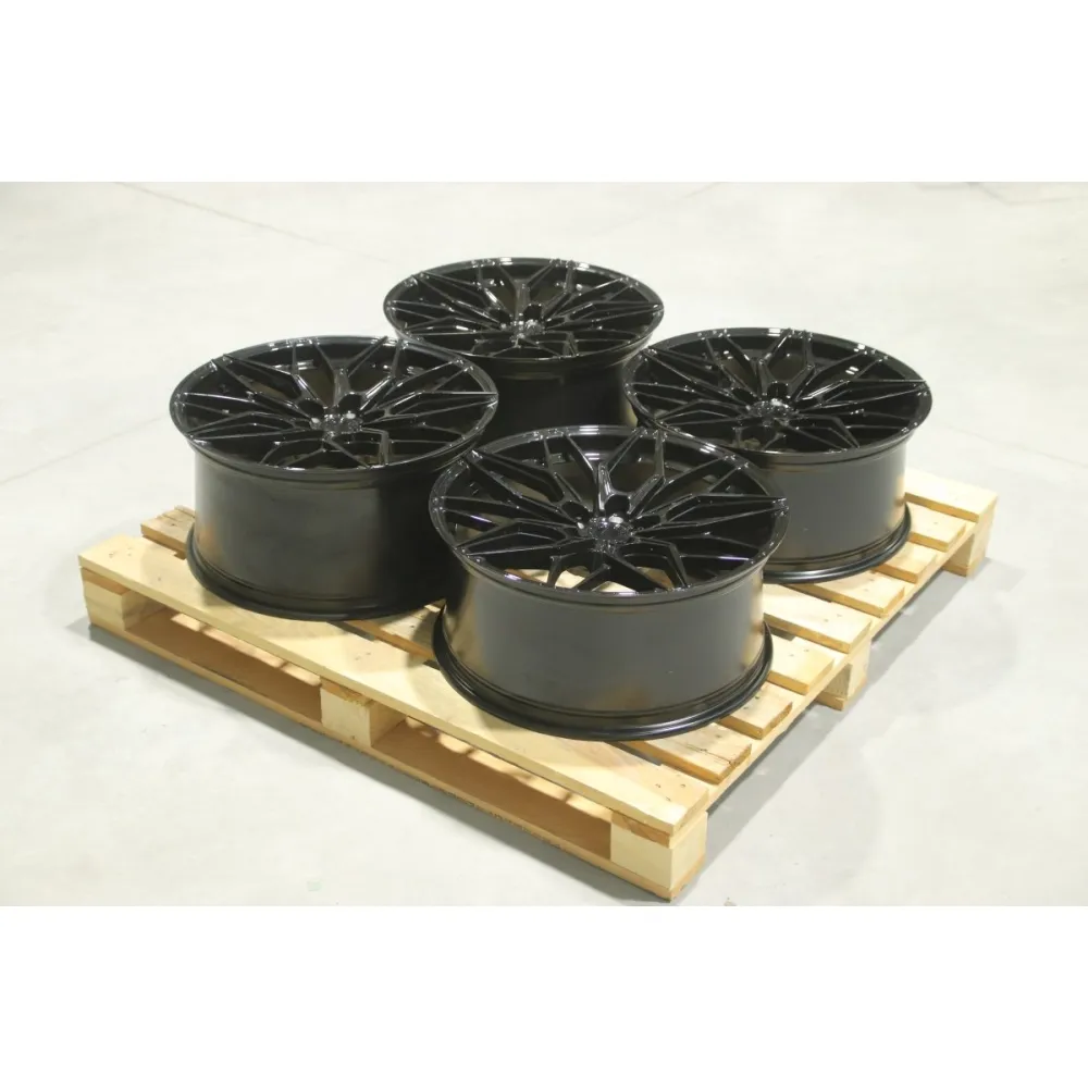 Set of JR46 20x9 ET25 + 20x10 ET20 5x112 Gloss Black